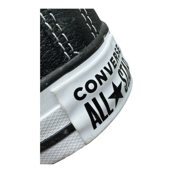 Converse Chuck Taylor All Star M10 W12 Black Leather Sneakers Wipeable Outer - Picture 11 of 11